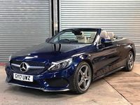 Used Mercedes C250 AMG Line Premium Plus 204 HP (150 kW) 2017 Blue Cabriolet