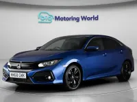 Begagnad Honda Civic SR 126 HK (92 kW) 2018 Blå Halvkombi