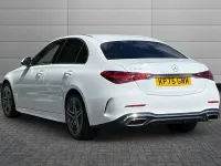 Used Mercedes C200 AMG line 221 HP (162 kW) 2025 Opalite white bright Sedan