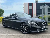 Used Mercedes C220 AMG line 2017 Black Cabriolet