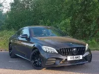 Used Mercedes C300 AMG line 245 HP (180 kW) 2019 Black Coupe