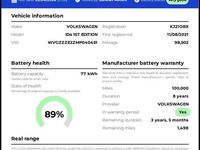 Used VW ID.4 Pro Performance 150 kW (204 HP) 2021 Blue SUV