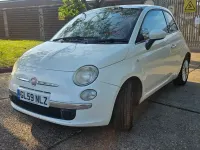 Used Fiat 500 Lounge 69 HP (50 kW) 2009 White Cabriolet