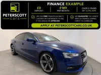 Used Audi A5 Sportback Black Edition 177 HP (130 kW) 2014 Blue Hatchback