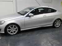 used Mercedes C220 C Class 2.1CDI BLUEEFFICIENCY AMG SPORT 2dr 170 Sat Nav Prep-1/2 Leather-DAB-Cruise-Bluetooth & Coupe