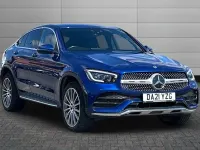 Used Mercedes E300 AMG line 302 HP (222 kW) 2021 Blue Coupe