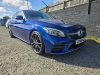 Used Mercedes C300 AMG line 245 HP (180 kW) 2020 Blue Sedan