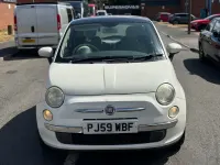 Used Fiat 500 Lounge 69 HP (50 kW) 2009 White Cabriolet
