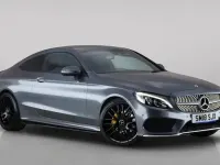 Used Mercedes C220 AMG line 170 HP (125 kW) 2018 Grey Coupe