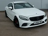 Used Mercedes C200 AMG line 184 HP (135 kW) 2019 White Coupe