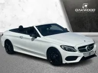 Used Mercedes C220 AMG line 170 HP (125 kW) 2017 White Cabriolet