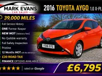 Used Toyota Aygo X-play 2016 Orange Hatchback