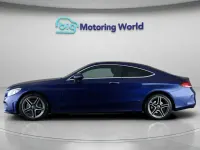 Used Mercedes C300 AMG line 258 HP (189 kW) 2020 Blue Coupe