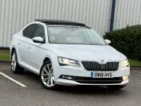Used Skoda Superb SE L Executive 150 HP (110 kW) 2018 White Hatchback