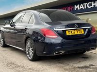 Used Mercedes C200 AMG line 136 HP (100 kW) 2017 Blue Sedan