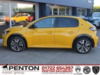 Used Peugeot e-208 GT 100 kW (136 HP) 2021 Yellow Hatchback