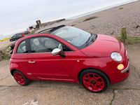 Used Fiat 500 Lounge 69 HP (50 kW) 2009 Red Cabriolet
