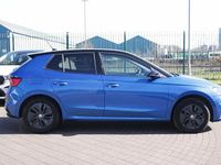 Used Skoda Fabia Colour Edition 94 HP (69 kW) 2023 Race blue metallic black body / magic pearl effect roof Hatchback