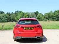 Used Mercedes 200 AMG line 160 HP (117 kW) 2018 Red Hatchback