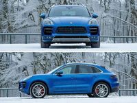 Used Porsche Macan Turbo Performance Package 400 HP (294 kW) 2017 Blue SUV
