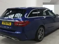 Used Mercedes C200 AMG line 198 HP (145 kW) 2019 Blue Estate