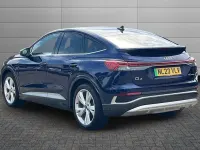 Used Audi Q4 Sportback e-tron S-Line 147 kW (201 HP) 2023 Navarra blue SUV