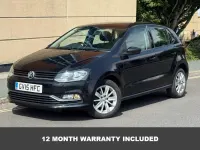 Used VW Polo SE 90 HP (66 kW) 2015 Black Hatchback