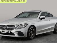Used Mercedes C200 AMG line 198 HP (145 kW) 2019 Silver Coupe