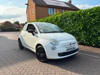 Used Fiat 500 Pop 69 HP (50 kW) 2009 White Cabriolet