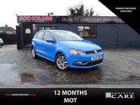 Used VW Polo SE 75 HP (55 kW) 2015 Blue Hatchback