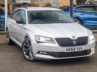 Used Skoda Superb SportLine 148 HP (108 kW) 2019 Brilliant silver metallic Estate