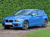 Used BMW 120 Sport Line 184 HP (135 kW) 2018 Blue Hatchback