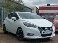 Used Nissan Micra Acenta 92 HP (67 kW) 2021 White Hatchback