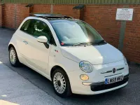Used Fiat 500 Lounge 69 HP (50 kW) 2009 White Cabriolet