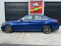 Used Mercedes C220 AMG line 194 HP (142 kW) 2018 Blue Sedan