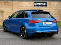 Used Audi RS3 Sportback Comfort 400 HP (294 kW) 2018 Blue Hatchback