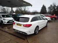 Used Mercedes C200 AMG line 2015 White Estate