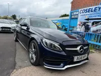 Używany Mercedes C220 AMG line 2018 Niebieski Kombi