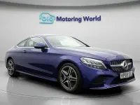 Used Mercedes C300 AMG line 258 HP (189 kW) 2019 Blue Coupe