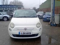 Used Fiat 500 Pop 85 HP (62 kW) 2011 White Cabriolet