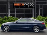 Used Mercedes C220 AMG line 170 HP (125 kW) 2017 Blue Coupe