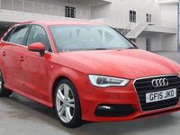 Used Audi A3 Sportback S-Line 2015 Red Hatchback