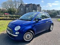 Used Fiat 500 Lounge 69 HP (50 kW) 2009 Blue Cabriolet