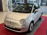 Used Fiat 500 Lounge 69 HP (50 kW) 2009 Silver Cabriolet