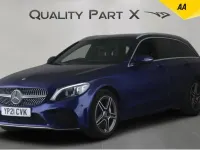 Used Mercedes C300e AMG line 2021 Blue Estate