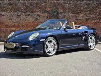 Used Porsche 997 Turbo 480 HP (353 kW) 2007 Blue Cabriolet