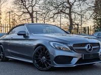Used Mercedes C220 AMG line 170 HP (125 kW) 2017 Grey Cabriolet