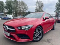 Used Mercedes CLA200 AMG line 163 HP (119 kW) 2019 Red Coupe