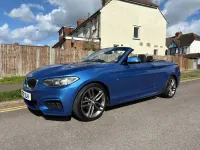Used BMW 218 M Sport 136 HP (100 kW) 2017 Blue Cabriolet