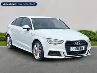 Used Audi A3 S-Line 116 HP (85 kW) 2018 White Sedan